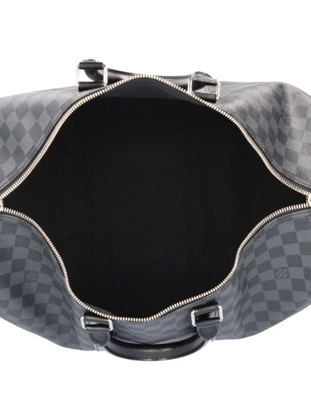 Louis Vuitton Keepall Bandouliere 45 Damier Graphite Boston Bag Canvas Black